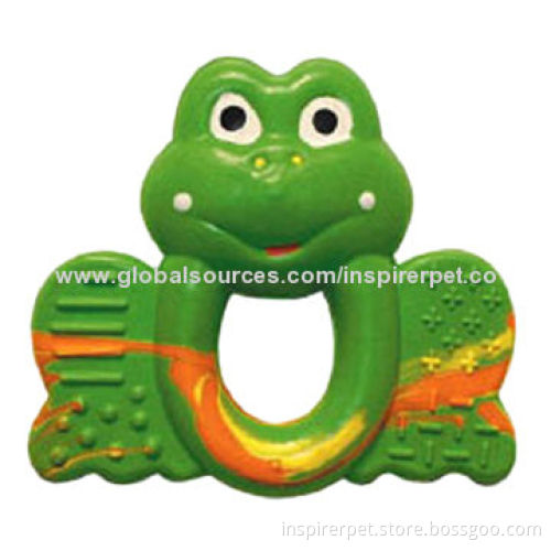 Small Dog Rubber Toy Frog, Perfect for Normal Chewers